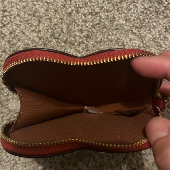 Coach Coated Canvas Coin Purse with Calf Leather Wristlet Strap NWT $125 MSRP - Picture 3 of 4